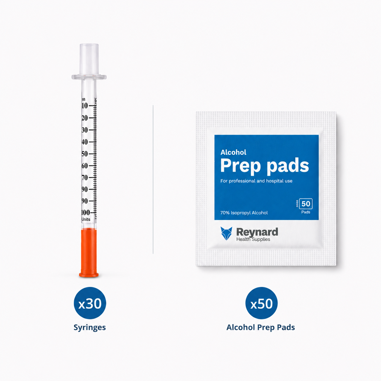 Peptide Research Kit - 30 Syringes & 50 Prep Pads