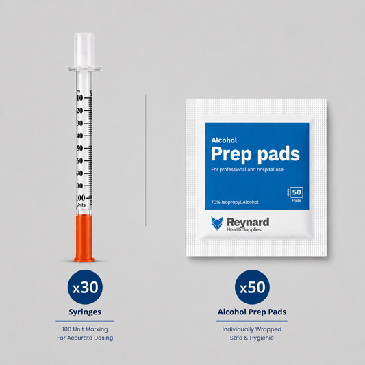 Peptide Research Kit - 30 Syringes & 50 Prep Pads