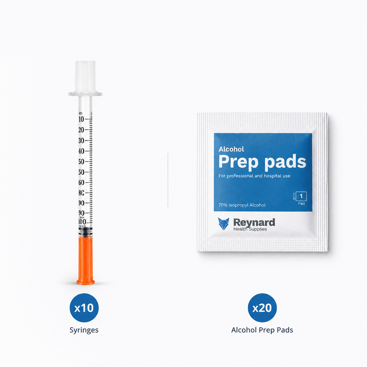 Peptide Starter Kit - 10 Syringes & 20 Prep Pads
