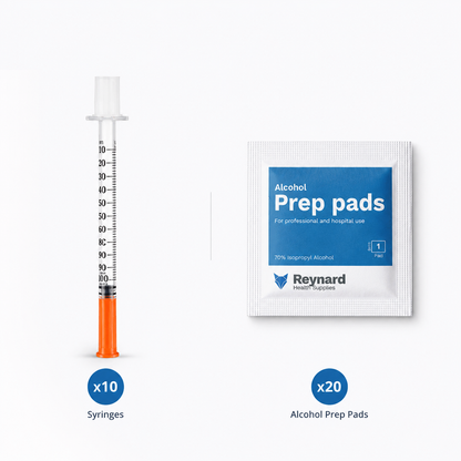Peptide Starter Kit - 10 Syringes & 20 Prep Pads