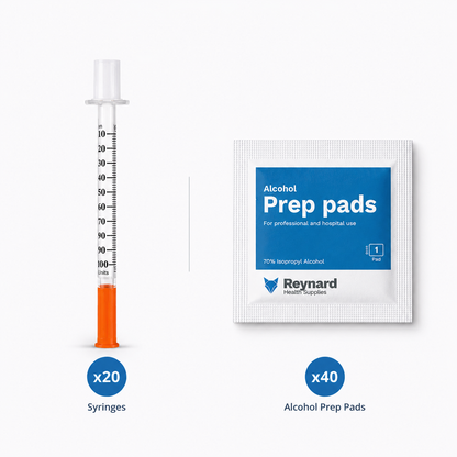 Peptide Research Kit - 20 Syringes & 40 Prep Pads
